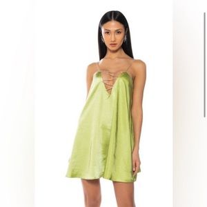 AKIRA Inez sleeveless trapeze mini dress